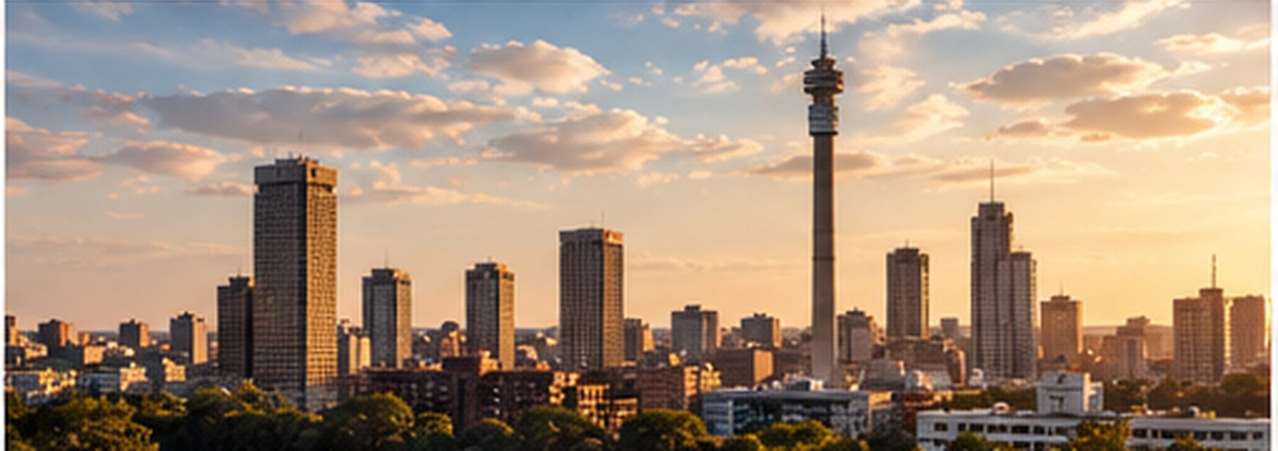 The Johannesburg skyline with the Hillbrow Tower