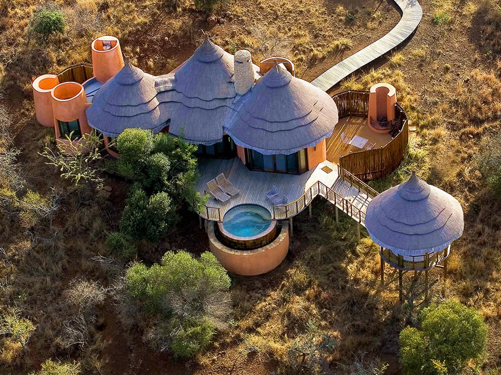 Thanda Safari Lodge — aerial view