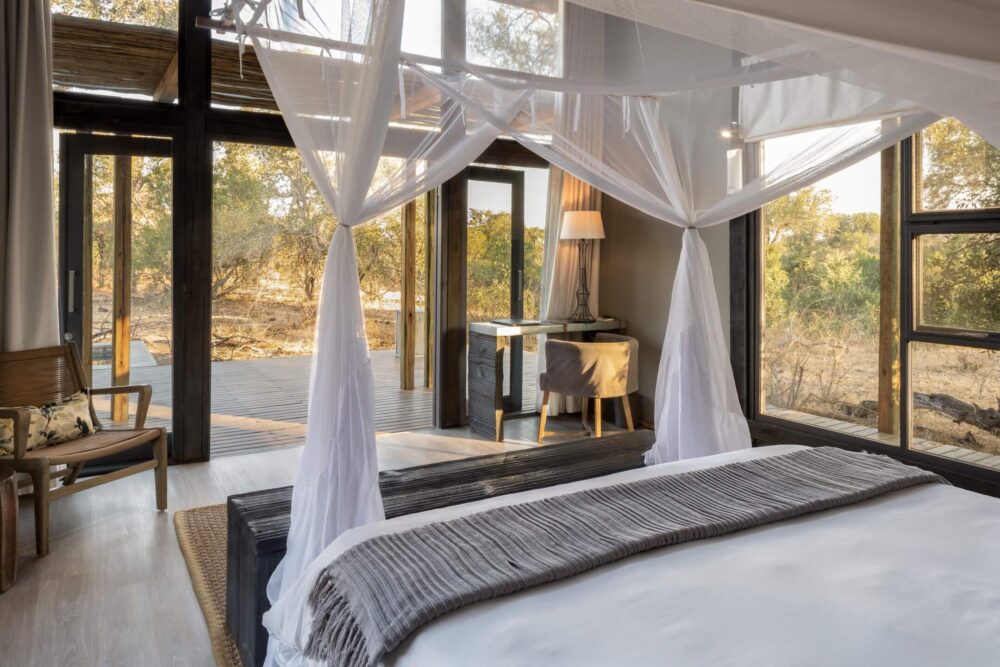 Simbavati River Lodge — tent pool suite bedroom