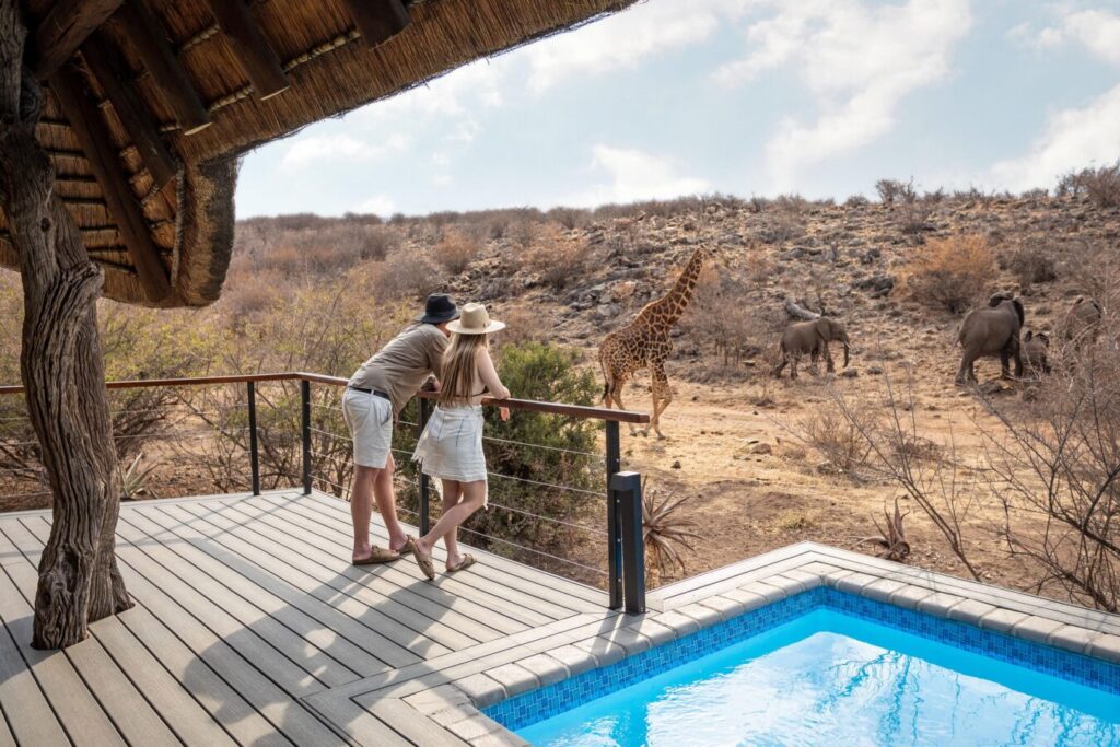 View from Tuningi Safari Lodge deck overlooking the bushveld