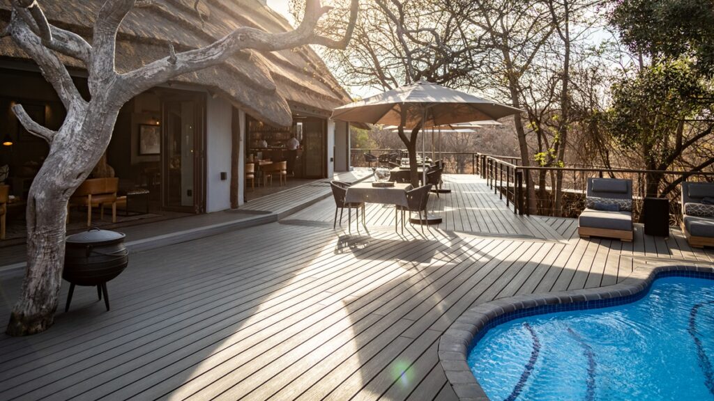 Tuningi Safari Lodge — exterior, pool deck