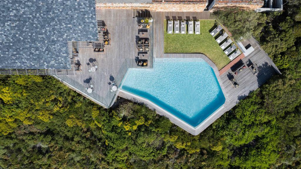 Grootbos Forest Lodge — dining area, aerial view