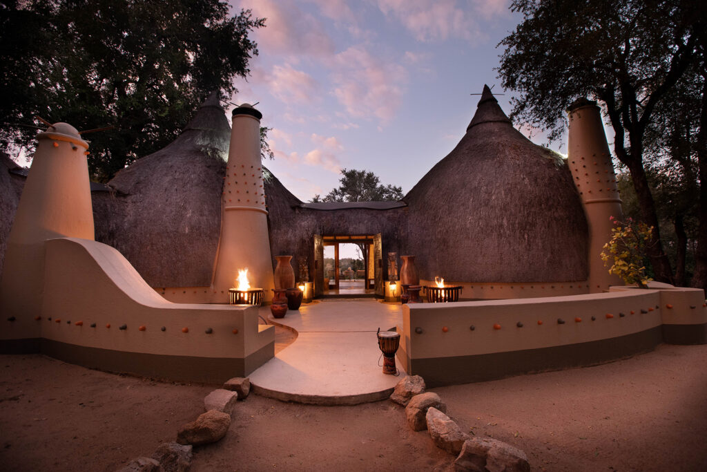 Hoyo Hoyo Safari Lodge — a concession lodge inside Kruger National Park at dusk