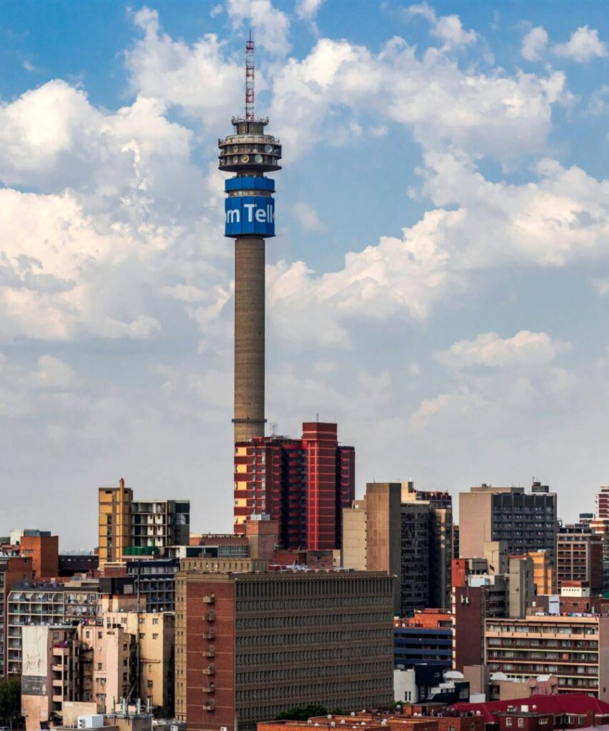 The Johannesburg skyline with the Hillbrow Tower