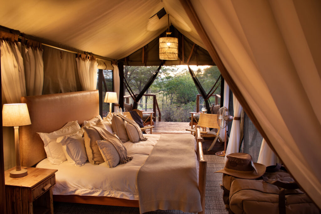 Kwafubesi Tented Safari Camp — room interior