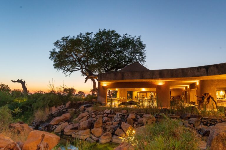 Sabi Sabi Earth Lodge Entrance Evening