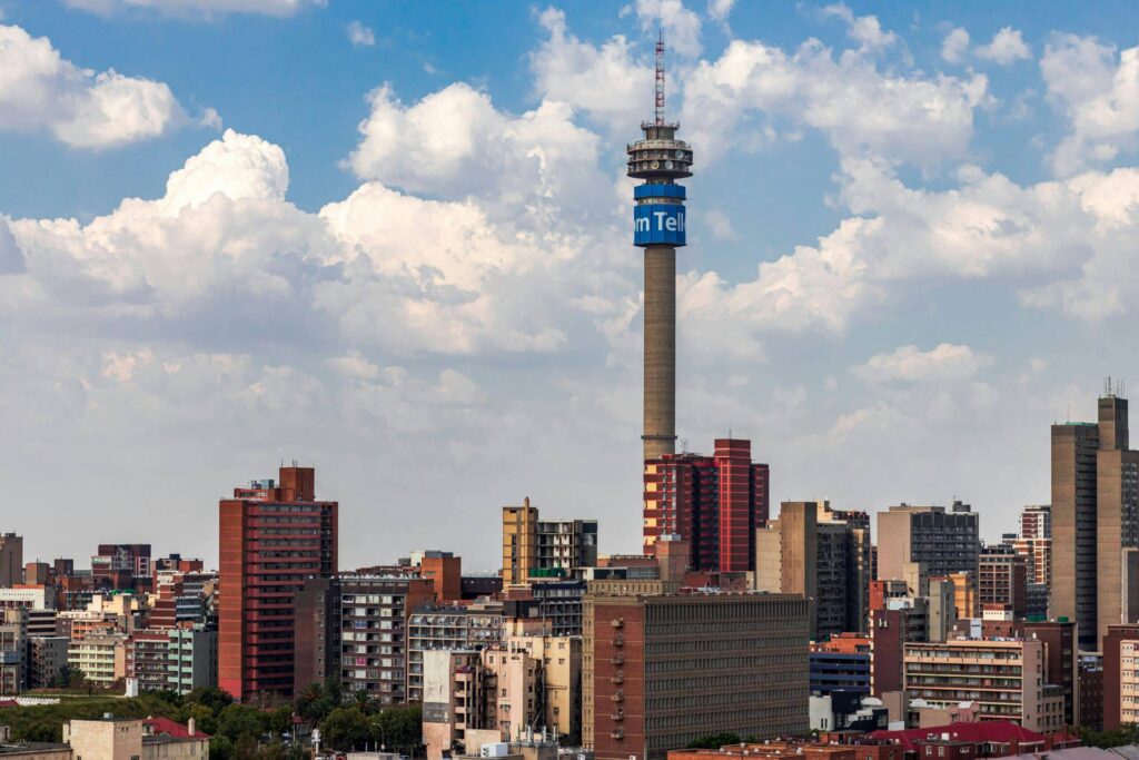 Hillbrow Tower over the Johannesburg skyline